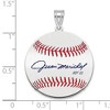 Black Bow Jewelry Sterling Silver Juan Marichal Signature MD Enamel Baseball Pendant - 4 of 4