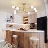 POWLIG 8-Light Gold Mid Century Modern Nordic Sputnik Chandelier Flush Mount - 3 of 4