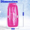 Slippery Racer Downhill Sprinter Flexible Plastic Toboggan Snow Sled with Built-in Handles and Pull Rope for Kids and Adults (3 Pack) - 3 of 4