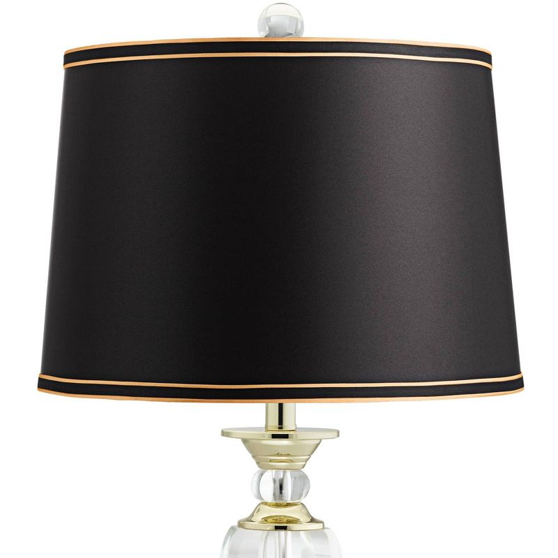 Vienna Full Spectrum Traditional Table Lamp 26.5" High Brass Cut Glass Urn Black Gold Hardback Drum Shade for Living Room Bedroom Bedside, 3 of 8