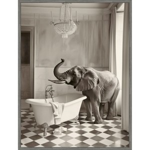 Amanti Art Luxury Lady Elephant by Niky Rahner Framed Canvas Wall Art - 1 of 4