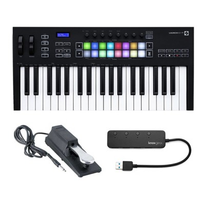 Novation Launchkey 37 MK3 37-Key MIDI Keyboard with Sustain Pedal and USB Hub