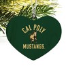 Cal Poly Mustangs Logo Heart Love Wood Christmas Tree Holiday Ornament - 2 of 3