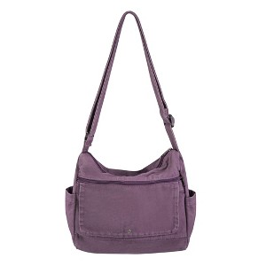 Generic Canvas Messenger Bag for Women Men Crossbody Tote Bag - 1 of 4