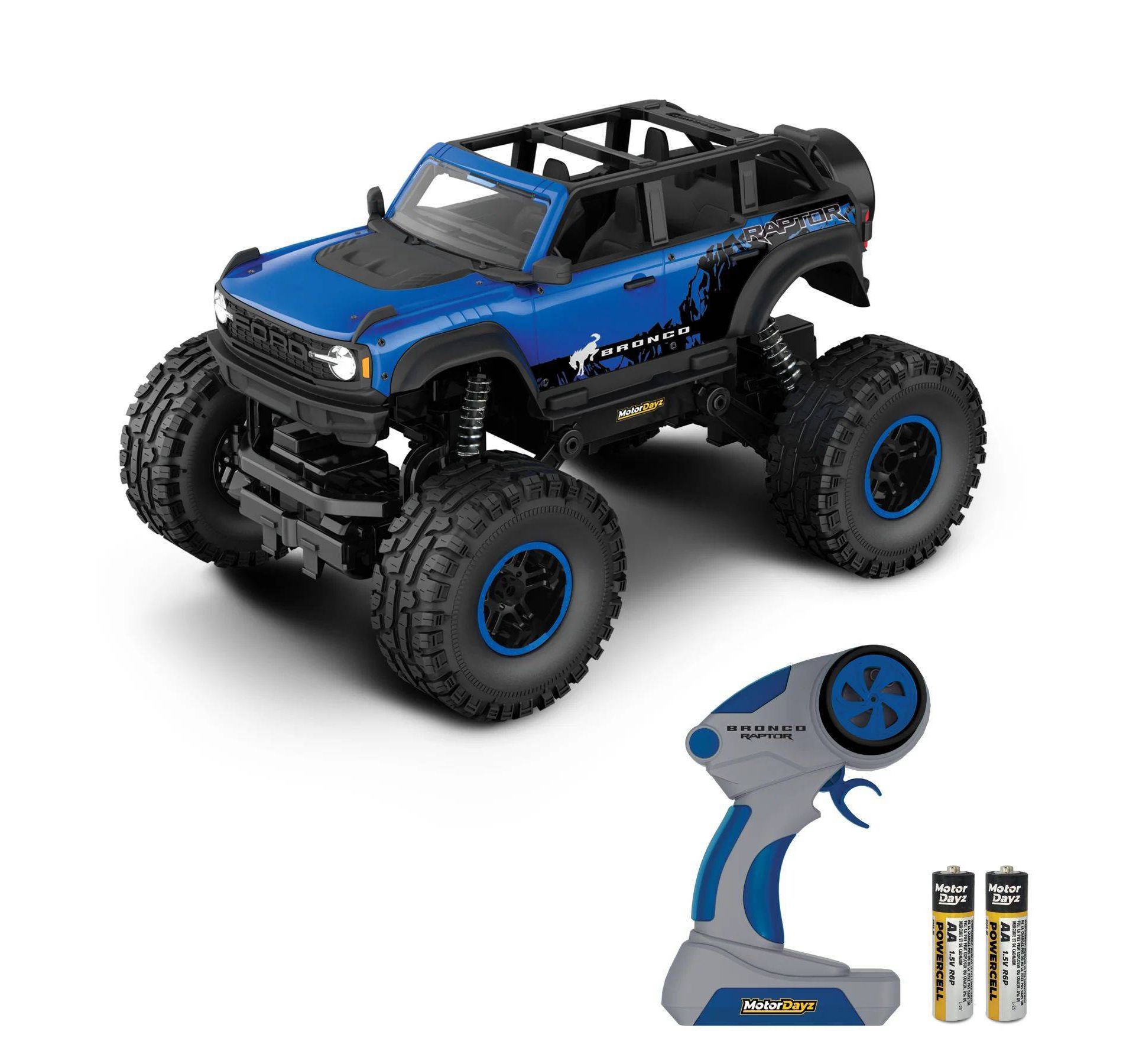 Motor Dayz RC 4x4 Heavy Metal Ford Bronco - 1:18 Scale Blue