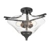 Millennium Lighting Natalie 3 - Light Flush Mount in  Satin Nickel - 4 of 4