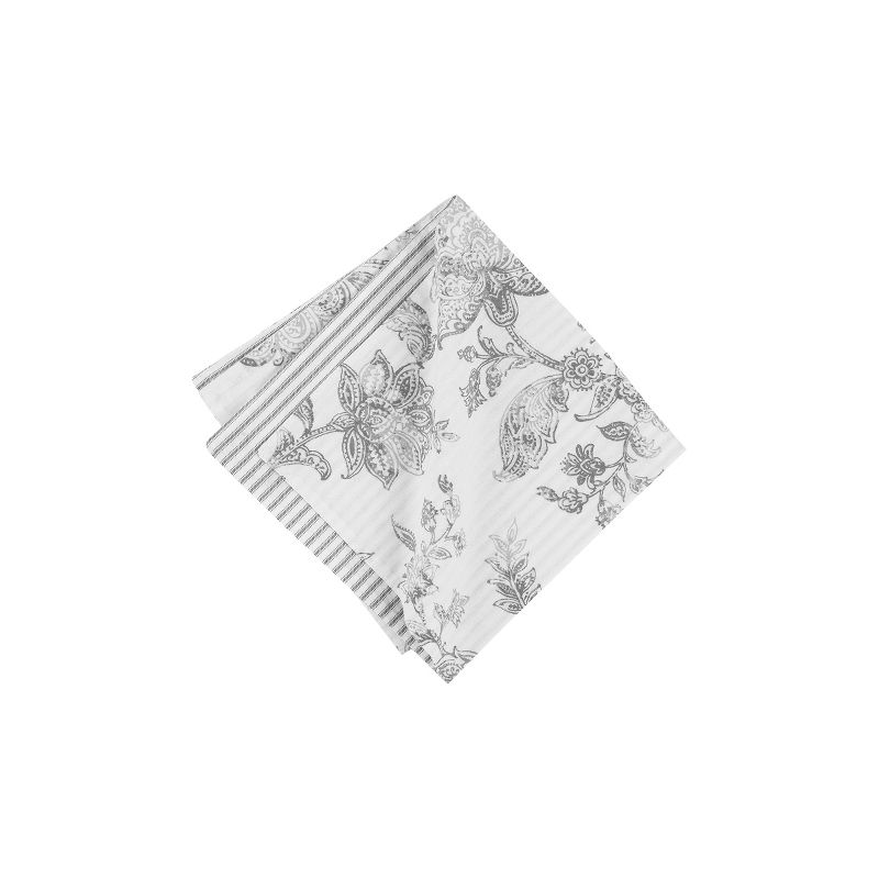 C&F Home Miriam Slate Reversible Gray Damask Napkin Set of 6, 1 of 9
