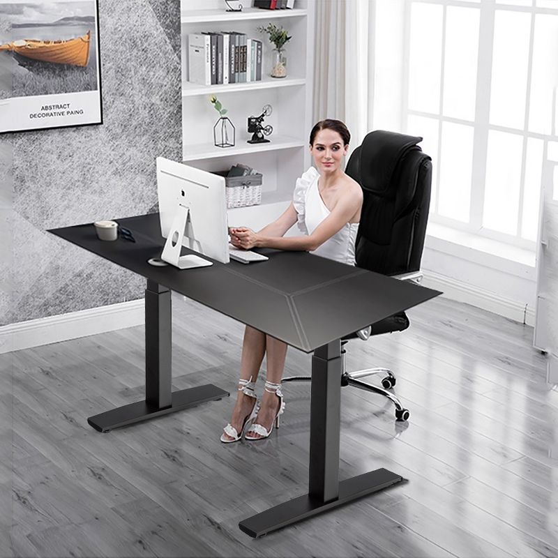 Costway Electric Stand Up Desk Frame Single Motor Height Adjustable w/ Controller White\Black, 4 of 11