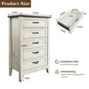 Farmhouse 5-Drawer Dresser, Tall Rustic Wood Chest with Vintage Brown Finish, Spacious Organizer for Bedroom & ing Room - 2 of 4