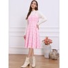 INSPIRE CHIC Women's Sleeveless Square Neck Plaid A-Line Pinafore Overall Tweed Dresses - 4 of 4