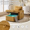Multifunctional Chenille Chaise Lounge Recliner with Hidden Storage, Adjustable Phone Holder & Side Pockets for Small Spaces-3irtyhousy - 2 of 4