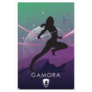 Trends International Marvel Heroic Silhouette - Gamora Framed Wall Poster Prints - 1 of 4