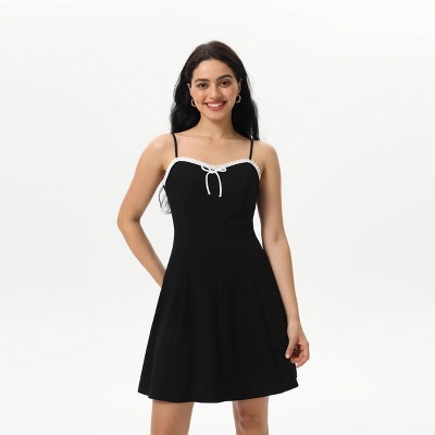 Women's Bow Ruffle Mini Dress - Wild Fable™ Black