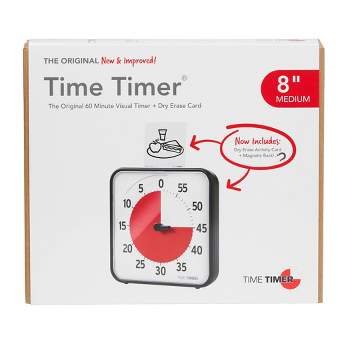 Time Timer PLUS 60 Minute Visual Analog Timer; Optional Alert  (Volume-Control Dial); Silent Operation (No Ticking); 5.5” wide x 7” tall;  Time Management Tool; Charcoal : : Home