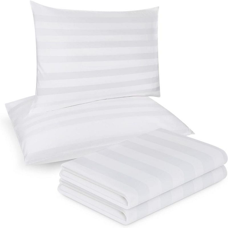 Containental Bedding Damask Zippered 300 Thread Count Cotton Pillow Protector - Set of 2, 3 of 5