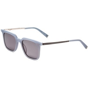 John Varvatos V521 Unisex Square Sunglasses Storm Crystal Blue & Grey Smoke 52mm - 1 of 4