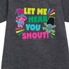 - Trolls - Let Me Hear You Shout Poppy and Branch Graphic Short Sleeve Fleece Dress - 2 of 3