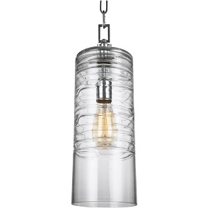 Generation Lighting Elmore 6" Wide Chrome Cylinder Mini Pendant - 1 of 1