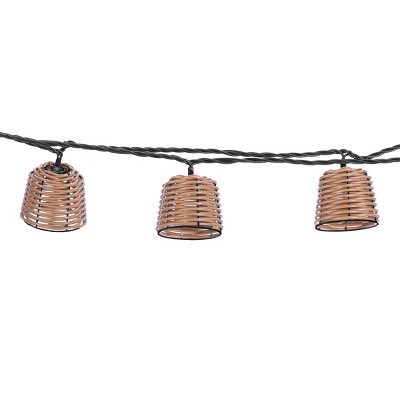 11.5' Plug-In Decor LED String Light Rattan - Sterno Home