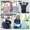 Trendy Casual Backpack with Solid Color, Water Resistence School backpack for Girls/Boys, Teen Bookbag for Women/Men, Black - 2 of 4