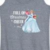 Women's - Disney - Full Of Christmas Cheer Cinderella Graphic Racerback Tank - image 2 of 4