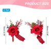 Unique Bargains Satin Romantic Durable Elegant Rose Corsage and Boutonnieres Set 2 Pcs - 2 of 4