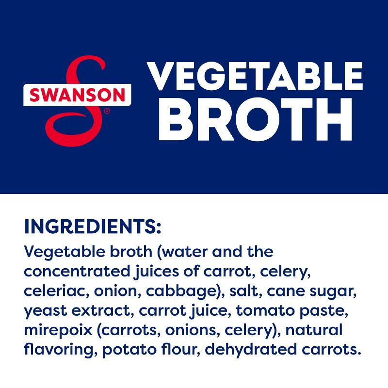 Swanson 100% Natural Gluten Free Vegetable Broth - 32 fl oz, 4 of 14
