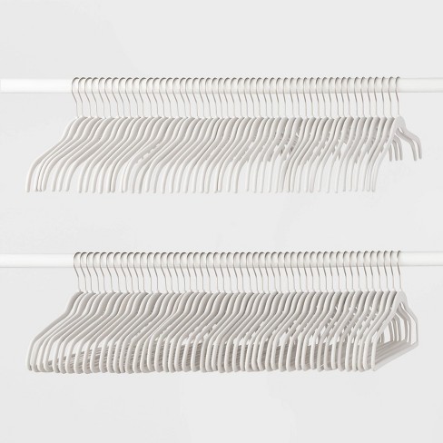 100pk Combo Pack Suit/shirt Flocked Hangers White - Brightroom™ : Target