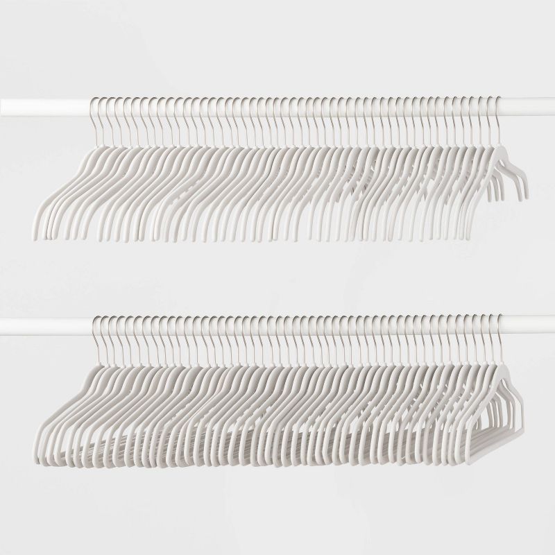 100pk Combo Pack Suit/Shirt Flocked Hangers - Brightroom™, 1 of 5
