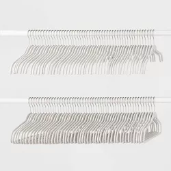 100pk Combo Pack Suit/Shirt Flocked Hangers White - Brightroom™