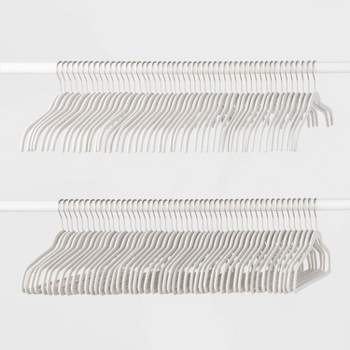 100pk Combo Pack Suit/Shirt Flocked Hangers - Brightroom™