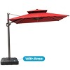 Crestlive Products 9x11 FT Double Top Patio Cantilever Offset Umbrella UV30+ Outdoor 360° Rotation 6 Heights Adjustable - 2 of 4
