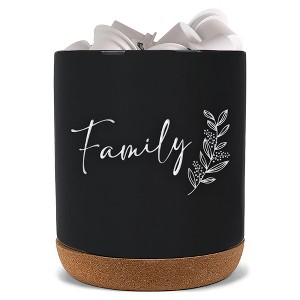 Elanze Designs Family Black X-Large Cork Bottom, Kitchen Counter, Ceramic Stoneware, Coffee, Tea and Hot Chocolate, Machine Brewing, K Capsule Pod - 1 of 1