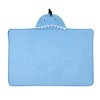 Lambs & Ivy Baby/Infant Luxury Cotton Terry Shark Hooded Bath Towel - 2 of 4