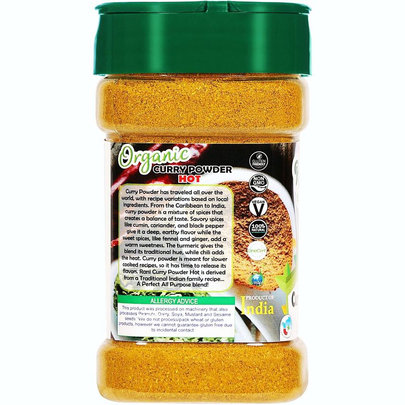 Organic Curry Powder Hot, Indian 9-Spice Blend - 3oz (85g) - Rani Brand Authentic Indian Products, 5 of 11