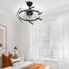 Bella Depot 24" Modern Black LED Ceiling Fan with Dimmable Light, 6-Speed Reversible with Remote and APP Control - 4 of 4