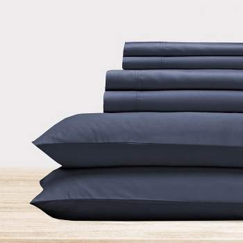 6 Piece Sheet Set with 4 Pillowcases - 400 Thread Count 100% Cotton Sateen - Deep Pocket by California Design Den