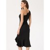 INSPIRE CHIC Women's One Shoulder Sleeveless Ruched Party Fishtail Midi Dress - 4 of 4