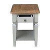 International Concepts Vista End Table, Distressed Hickory/Stone Finish - 3 of 4