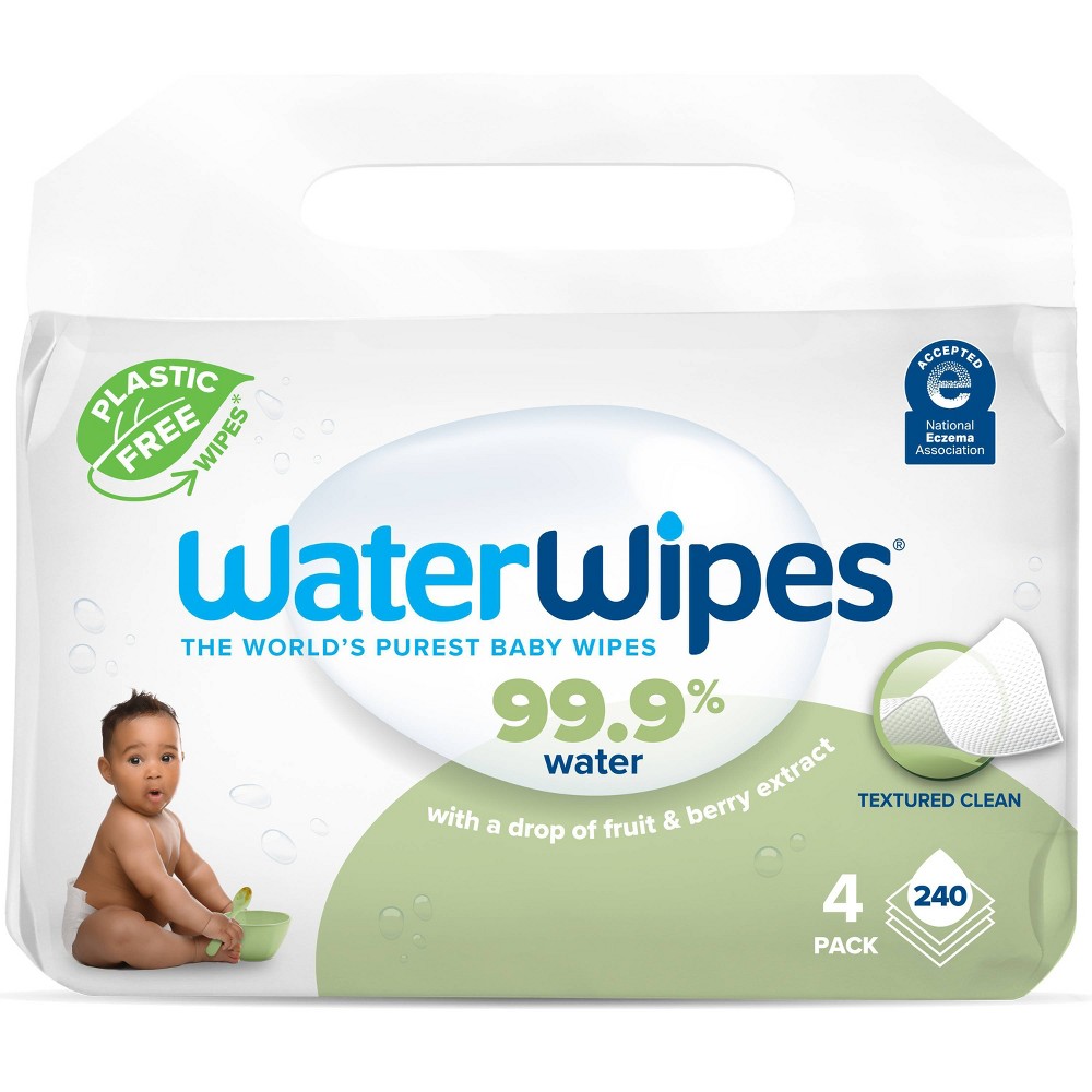 Photos - Baby Hygiene WaterWipes Plastic-Free Textured Unscented 99.9 Water Based Baby Wipes - 2