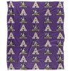 Albion College Logo Pattern Silky Touch Blanket White 50x60 - 2 of 4