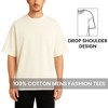 Blu Rock Men's Oversized Heavyweight Cotton Crew Neck Short Sleeve Tee Loose Fit Tops - 3 of 4