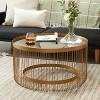 Contemporary Metal Mirrored Coffee Table Gold - Olivia & May - 3 of 4