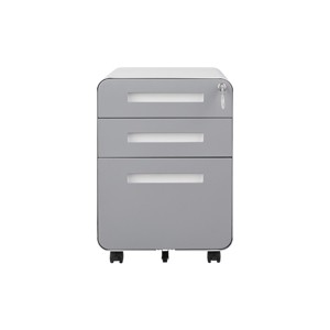 Under Desk Filing Cabinet On Wheels 3 Drawer Lockable File Cabinets Office Storage Cabinets Metal Filing Cabinet-The Pop Home - 1 of 4
