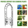 Garden Arch, Garden Arbor With Door, Plants Support Arch, Metal Garden Arbor Trellis Climbing - 3 of 4