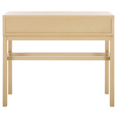 Ajana Natural Wood and Metal 2-Drawer Console Table