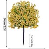 Artificial Trees with Ground Spike Set of 2, Weather-Resistant Faux Shrubs Bushes Potted Plants with Flowers for Outdoor Indoor Front Porch Garden - 2 of 4