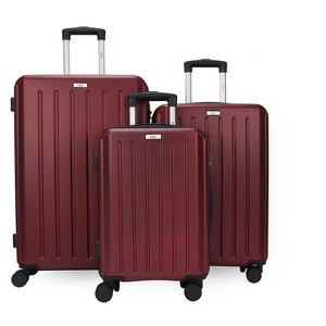 Mirage Luggage Noble ABS Hard shell Lightweight 360 Dual Spinning Wheels and Combo Lock 3-Piece Luggage Set - 1 of 4