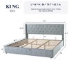 Allewie Lift Up Storage Bed, Button Tufted Headboard with Wingback, No Box Spring Needed, Hydraulic Storage, Button Tufted - 2 of 4