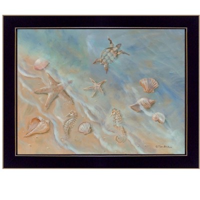 HomeRoots Seashore Star Black Framed Print Wall Art